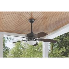 A ceiling fan is often the focal point in a room, and a fan with a light attached can draw more focus, especially when the lights are illuminated. Hampton Bay Gazebo Iii 52 In Indoor Outdoor Natural Iron Ceiling Fan With Light Kit Yg836a Ni The Home Depot