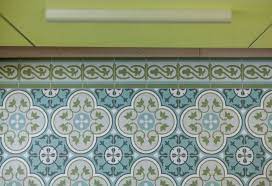 The polished glazed ceramic floor tile blue green will give your space a glossy timeless look. Blue Green Vinyl Mat Oriental Maroccan Design Tiles Decor Easy To Clean Custom Size Rug Pvc Rug Kitchen Mat 178 Linoleum Flooring Tiles Pattern Decorative Tile