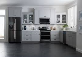 black stainless steel appliances