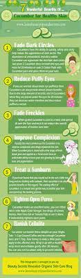 Regular consumption of cucumber will solve the problem of acne and will make the skin supple. 7 Wonderful Benefits Of Cucumber For Healthy Skin Visual Ly