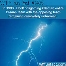Bolt Of Lightning Kills An Entire Team Of 11 Soccer Players Wtf Fun Facts Soccerhacks Fun Facts Wtf Fun Facts Funny Facts