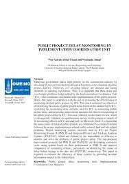 What does rmlt mean ? Pdf Public Project Delay Monitoring By Implementation Coordination Unit