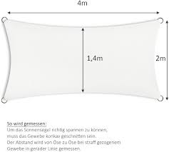 Amazon De Schramm Sonnensegel Rechteckig In 4 Verschiedenen Grossen Und 2 Farben Sonnen Segel Sonnenschutz Sichtschutz Windschutz Farbe Weiss Grosse 2 X 4 M