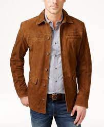 Tasso Elba Men S Suede Jacket Only At Macy S Macys Com Suede Jacket Men Suede Shirt Jackets
