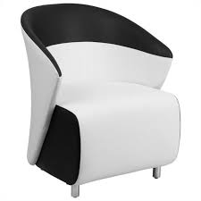 The flash furniture office chairs collection features office chairs like flash furniture high back black vinyl executive swivel office chair with white trim. Flash Furniture Reception Chair With Black Detailing In White Walmart Com Walmart Com