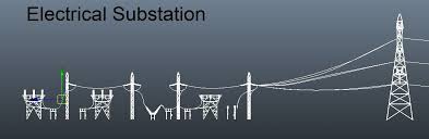 Electrical Substation 3d Model Electrical Substation Electricity Electrical Engineering