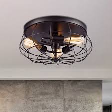lights iron kitchen semi flush mount