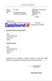 Surat Permohonan Pergantian Spesimen Bank Bri Surat Buku Tanggal