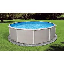 Belize 12 Apos Round 48 Apos Apos Steel Pool With 6 Apos Apos Top Rail Backyard Pool Landscaping Pool Kits Backyard Pool