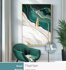 Curious which living room paint colors will be all the rage in 2021? Decor Modern Abstract Gold Foil Lines Green Canvas Art Paintings For Living Room Bedroom Posters Alsupersales