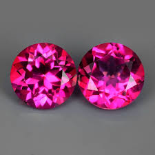 3 15 Cts Wonderful Color 7 10 Mm Round Pink Topaz 2 Pcs Nr Pink Topaz Topaz Rocks And Gems