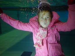 Girl Underwater With Winter Clothes Underwater Fun Underwater Girls Swimming