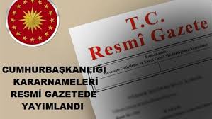 Cumhurbaşkanlığı kararnamesi'ndeki bir başka düzenleme ile türk patent ve marka kurumunun yönetim kurulu üyelerinin görev süresi başkan hariç üç yıl olarak belirlendi. Ilk Cumhurbaskanligi Kararnameleri Yayimlandi