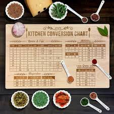 Cutting Board Personalized Measurement Conversion Chart Handmade Cutting Board Housewarming Special Occasion Gift Laser Engraved Gift