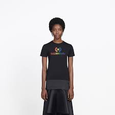 rainbow bb small t shirt black for women balenciaga