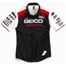 100 Approach Geico Honda Mens Short Sleeve Team Pit Shirt Men Short Sleeve Athletic Tank Tops Shirts