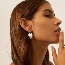 ALEYOLÉ Stříbrné náušnice Madeleine silver