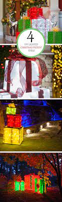 Diy Christmas Decorations 4 Lighted Gift Boxes Christmas Lights Etc Outdoor Christmas Decorations Yard Outdoor Christmas Diy Christmas Yard Decorations
