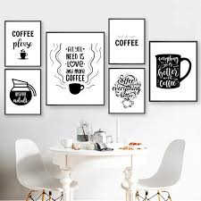 kitchen wall decor coffee typography