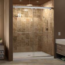 Dreamline Charisma 30 In D X 60 In W X 78 3 4 In H Bypass Sliding Shower Door And Shower Base Kit 30 X 60 Remodelacion De Banos Cuartos De Banos Pequenos Decoracion Banos