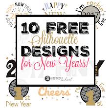 Royalty free, predesigned silhouette logo clipart illustrations. Set Of 10 Free Silhouette Designs For New Years 2017 Silhouette School Bloglovin