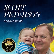 2024 Artist Spotlight: Scott Peterson Scott Peterson has been creating art  since his early days of finger painting as a toddler, exploring his talents  through portrait drawing, painting, and even ceramics as