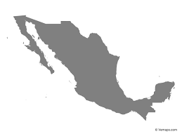 Click on above map to view higher resolution image. Grey Map Of Mexico Free Vector Maps