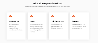 Using technology in smartphones to measure driving behavior such as braking, speed of turns, driving times, and route regularity, root determines who is a safe driver and who isn't. Root Insurance Company Jobs Careers Stack Overflow