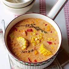 Jamaican Spiced Corn Soup Recipe Yummly Recipe Corn Soup Recipes Soup Recipes Recipes