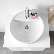 trnviken countertop sink, white, 17 3