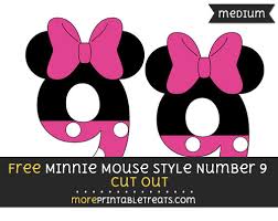 Maybe you would like to learn more about one of these? Minnie Mouse Style Number 9 Cut Out Medium