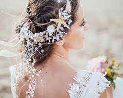 Beach Wedding Starfish Hair Accessory Wired Hair Vine Etsy Beach Headpiece Wedding Headpiece Wedding Headband