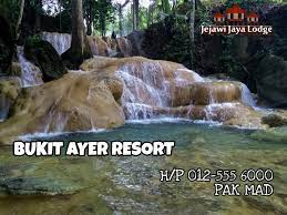 Air terjun adalah formasi geologi dari arus air yang mengalir melalui suatu formasi bebatuan yang mengalami erosi dan jatuh ke bawah dari ketinggian. Bukit Ayer Resort Perlis Home Facebook
