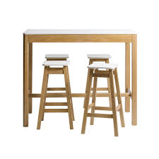 Sélection garantie.table rectangulaire années 70 bon état avec deux allonges rétractables, dessus couvert d'une. Tousmesmeubles Table Haute Rectangulaire Blanc Et Bois Guzman Tables A Manger Rue Du Commerce