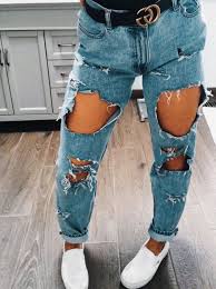 Pinterest Alexisbenoy Ripped Jeans Outfit Mom Jeans Outfit Fashion