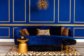 Blue And Gold Interior Decor Gold Interior Decor Blue Furniture Decor