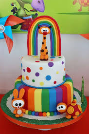 Ribbon chandeliers can be a beautiful and memorable addition to any type. Baby Tv Birthday Party Ideas Photo 2 Of 13 Baby Tv Cake Childrens Birthday Cakes Rainbow Cake