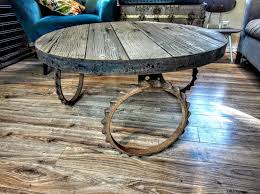 Reclaimed Barnwood Coffee Table Metal Edge Iron Ring Etsy In 2020 Round Wood Coffee Table Coffee Table Barnwood Coffee Table