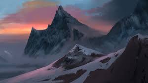Artstation Sunset Mountain Will Roberts