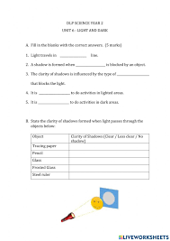June 27, 2020 by admin. Light And Dark Worksheet 1 Worksheet