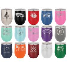 12 Oz Insulated Stainless Steel Wine Tumbler Lazerworx Design Studio Custom Laser Engraved Stainless Tumblers