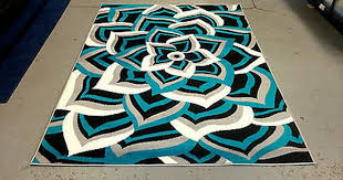 Black Area Rug 5x7 Modern Black White Gray Turquoise Blue Design 5x8 Area Rug Carpet New Turquoise Living Room Decor Living Room Turquoise Turquoise Rug