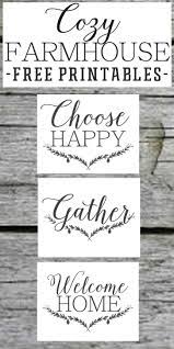 Farmhouse Free Printable Set Gather Choose Joy Welcome Home The Mountain View Cottage Wall Printables Free Printable Wall Art Farmhouse Printables