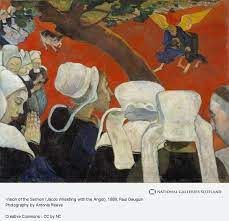 It is now in the scottish national gallery, edinburgh. Vision Of The Sermon Jacob Wrestling With The Angel National Galleries Of Scotland