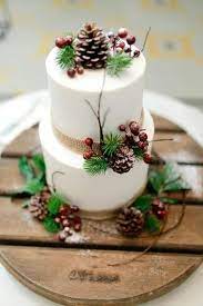 10 Pinecone Wedding Cakes You Will Pine For Rustic Wedding Chic Christmas Cake Decorations Christmas Cake Designs Winter Cake