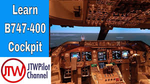 Views from inside the cockpit. Boeing 747 400 Cockpit Overview Youtube