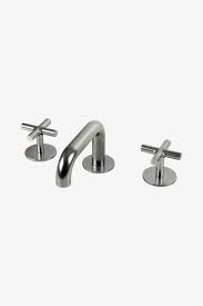 Delta faucet haywood widespread bathroom faucet chrome, bathroom faucet 3 hole, bathroom sink faucet, drain assembly. Discover Flyte Low Profile Three Hole Deck Mounted Lavatory Faucet With Metal Cross Handles Online Waterworks