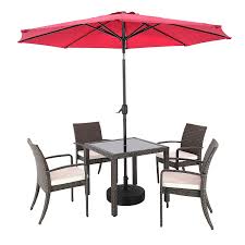 Azure Sky Ase377r 7 Piece Umbrella Table Set Red Home And Garden Patio Umbrella Home