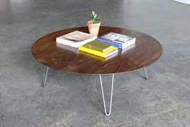 Mid Century Modern Eames Inspired Coffee Table Etsy Round Walnut Coffee Table Mid Century Modern Coffee Table Round Mid Century Modern Coffee Table