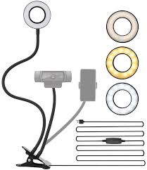 Amazon Com Newest Webcam Lighting Stand For Live Steaming Nexigo Selfie Ring Light With Webcam Mount And Phone Holder For Logitech Webcams C270 C925e C922x C930e C922 C930 C920 C615 Brio 4k Computers Accessories